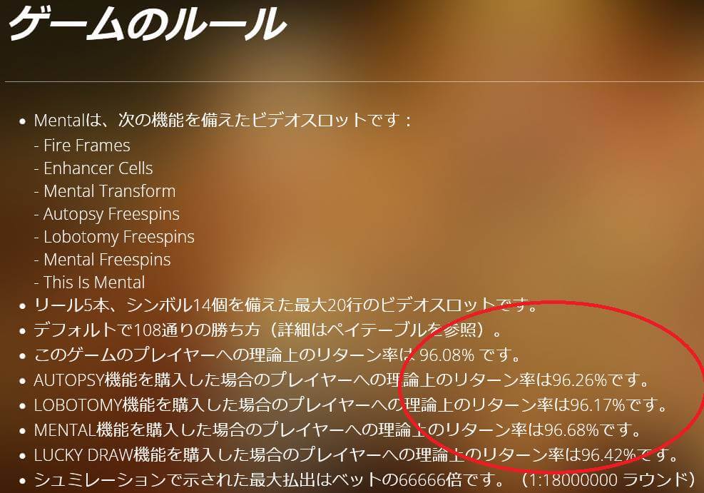 メンタルRTP最高の場合